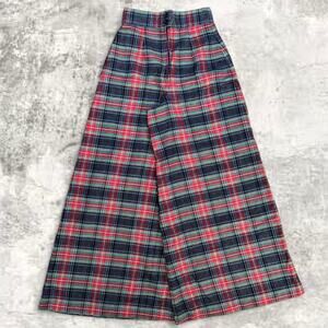True vintage 1970s wide leg flare pants JCP tartan plaid USA union 24x30